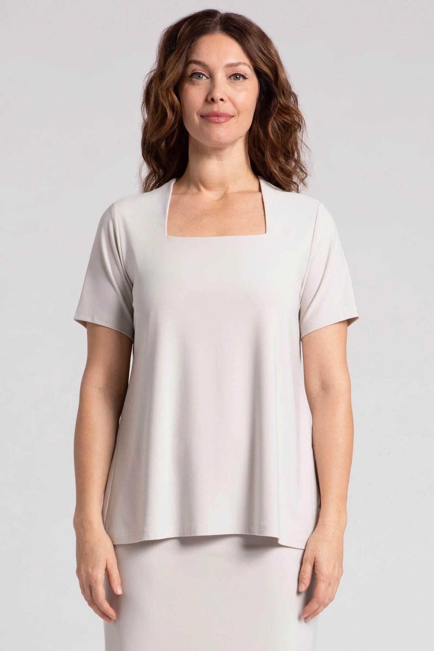 Square Neck Top, Short Sleeves - Dream Pants