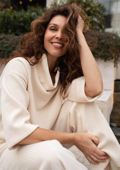 Step Hem Pullover, Chenille Cord - Dream Pants