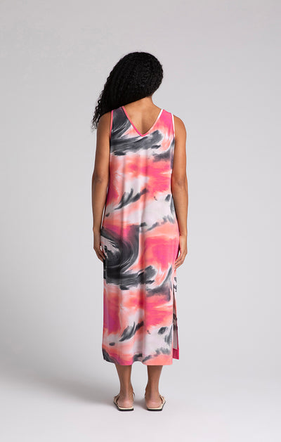 Sympli Print Reversible Slit Tank Dress 