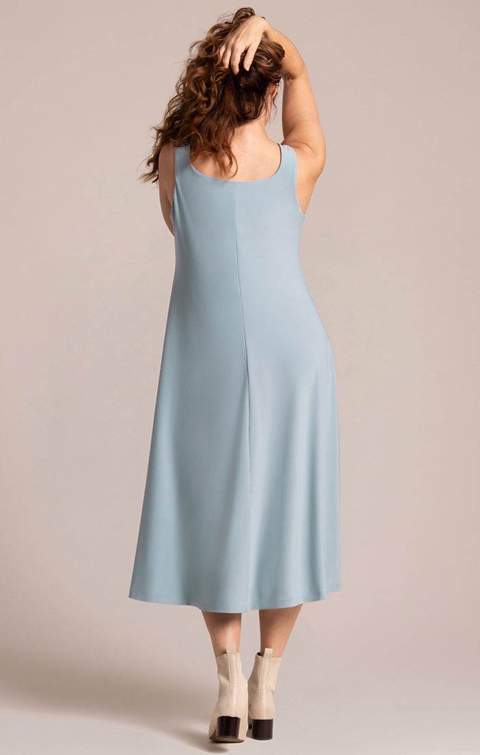 Square Neck Fit and Flare Dress Sympli