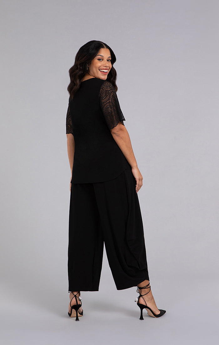 Sympli Go To Classic T with Lace, Short Sleeves 