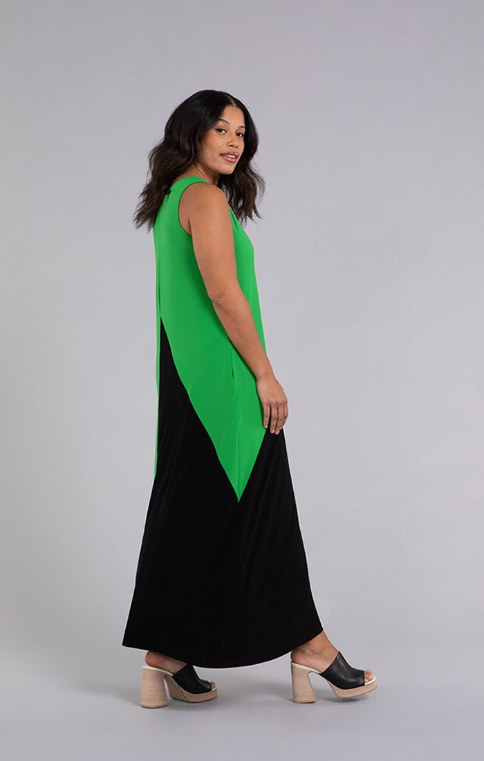 Sympli Colour Block Reversible Triangle Sleveless Dress 