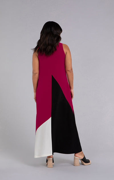 Sympli Colour Block Reversible Triangle Sleveless Dress 
