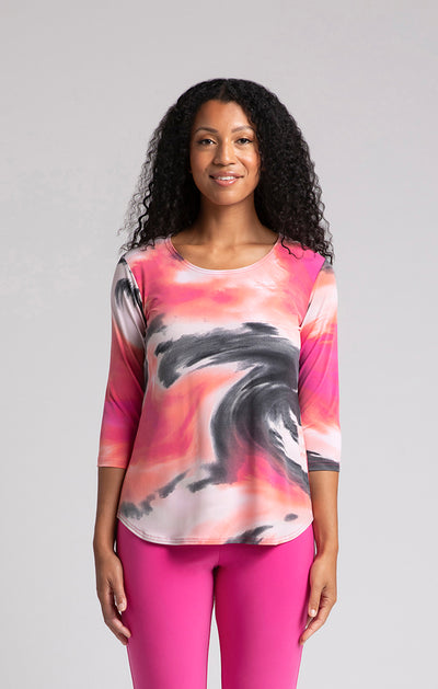 Sympli Print Go To Classic T Relax, 3/4 Sleeves 