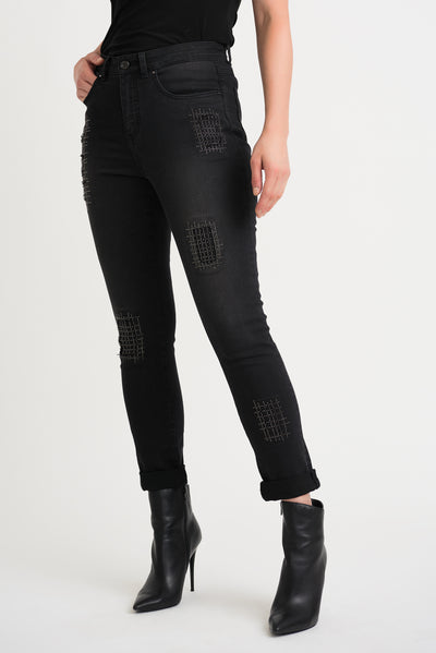 Joseph Ribkoff Denim Jeans Style 204959M Color Charcoal-Dark Grey 
