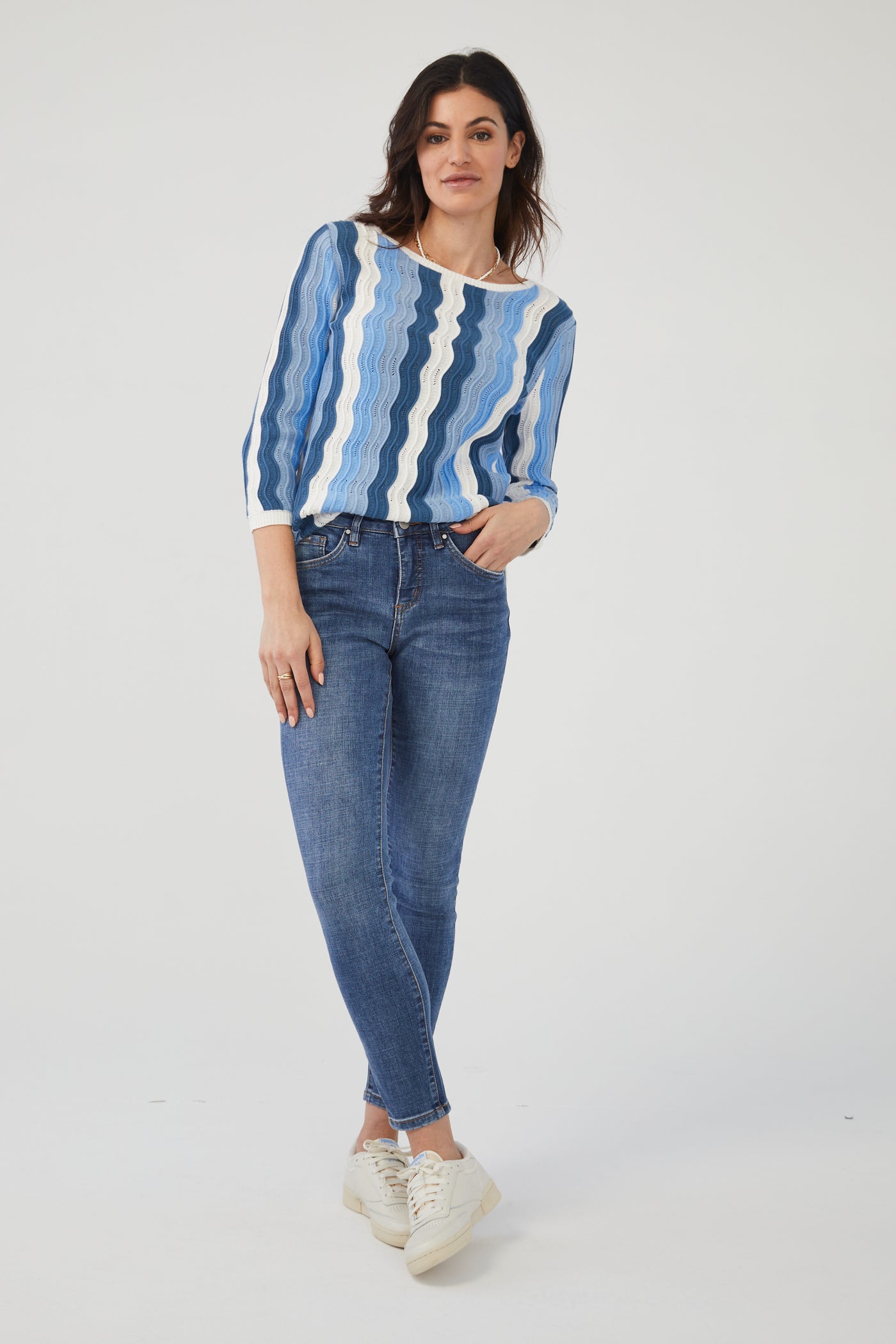 French Dressing Jeans Olivia Slim Ankle, Crosshatch Denim, Mid Rise 