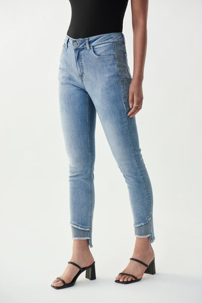 Jeans with Embellishment Style 221944, Color Light Blue Joseph Ribkoff