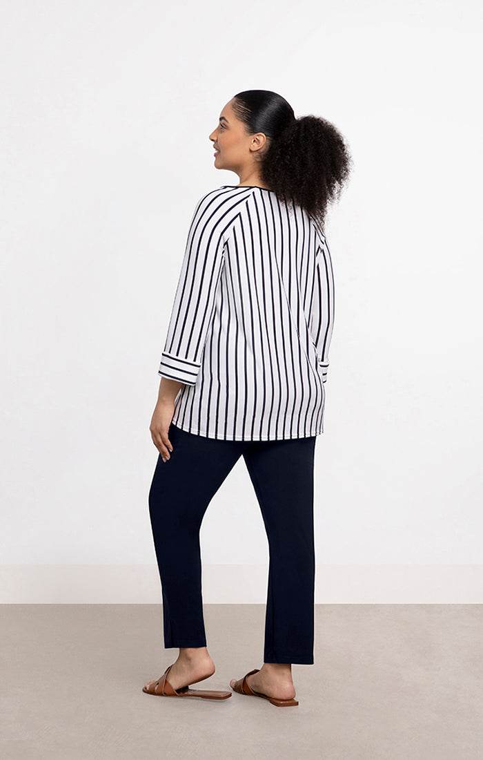 Stripe Angle Seam Raglan Top - Dream Pants
