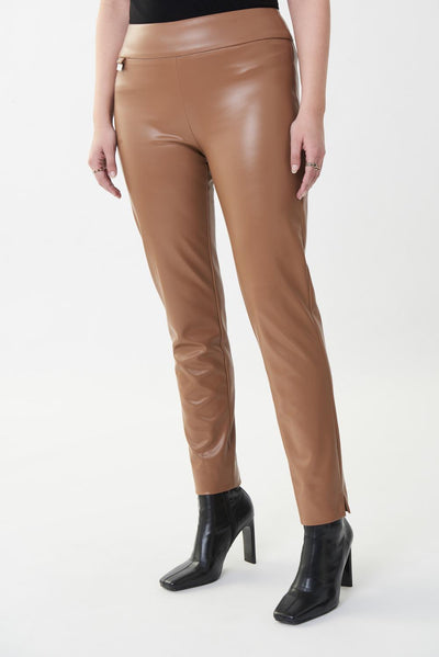 Joseph Ribkoff Straight Leg Pants Style 223196 Faux-Leather 