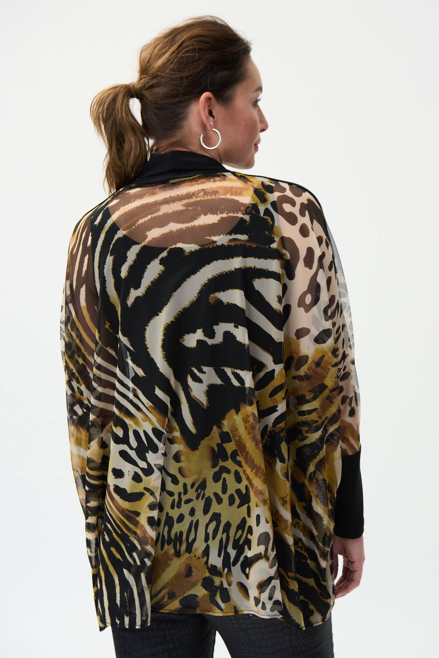 Joseph Ribkoff Sheer Leopard Tunic Style 224203 