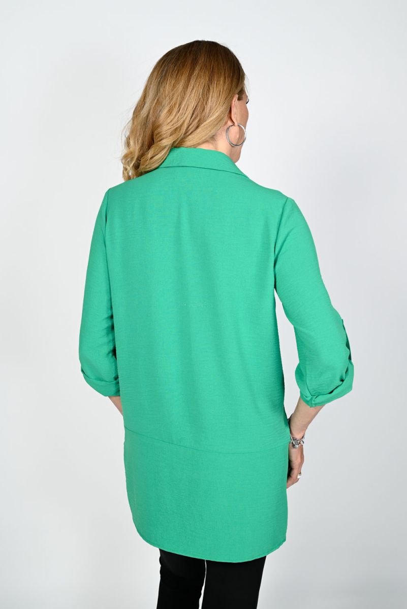 Embellished Blouse Style 226194U, Color Green Frank Lyman