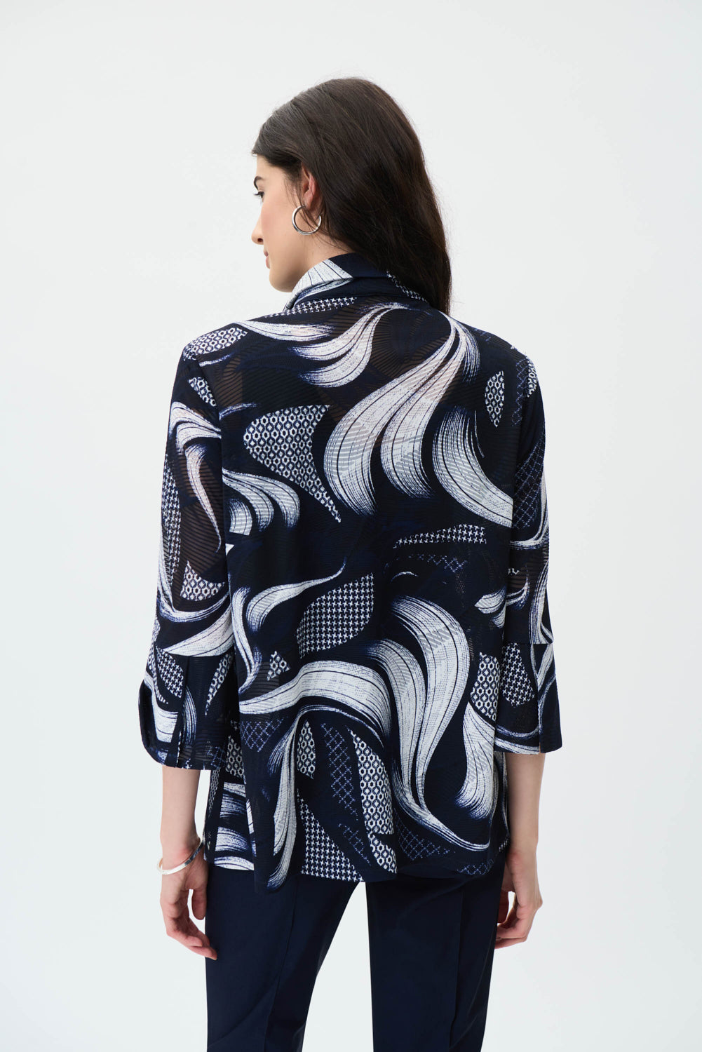 Swirl Print Jacket Style 231244 Joseph Ribkoff