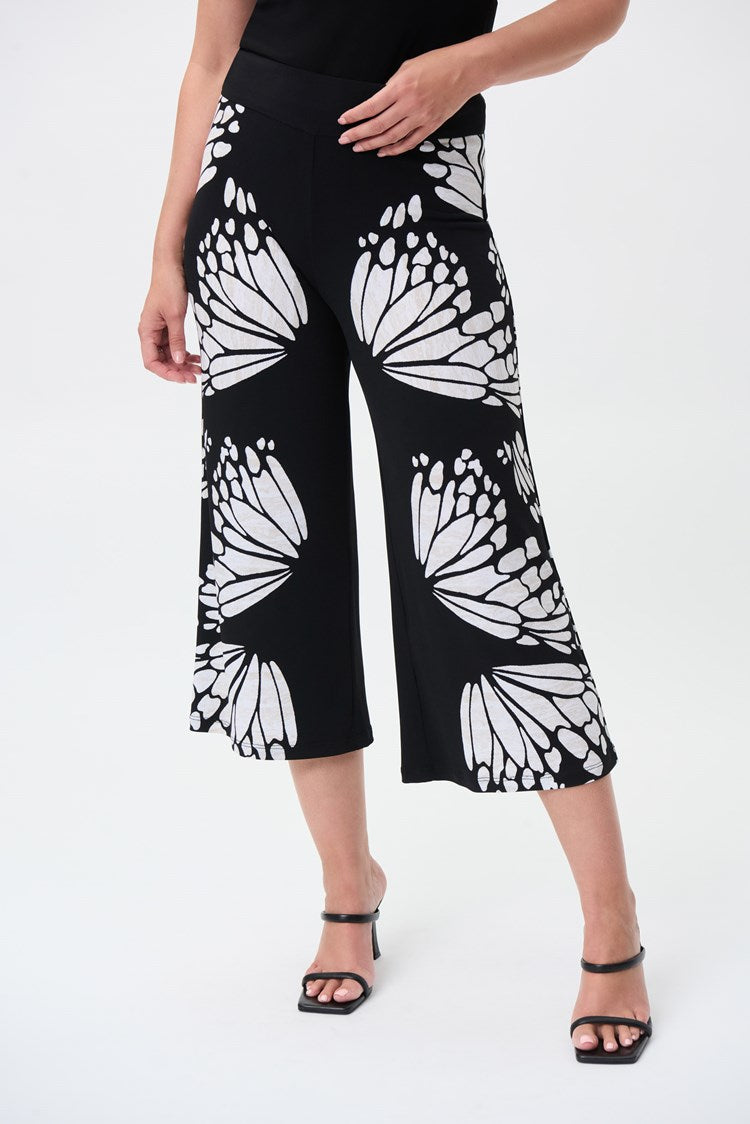 Joseph Ribkoff Butterfly Print Culotte Pants Style 231296 