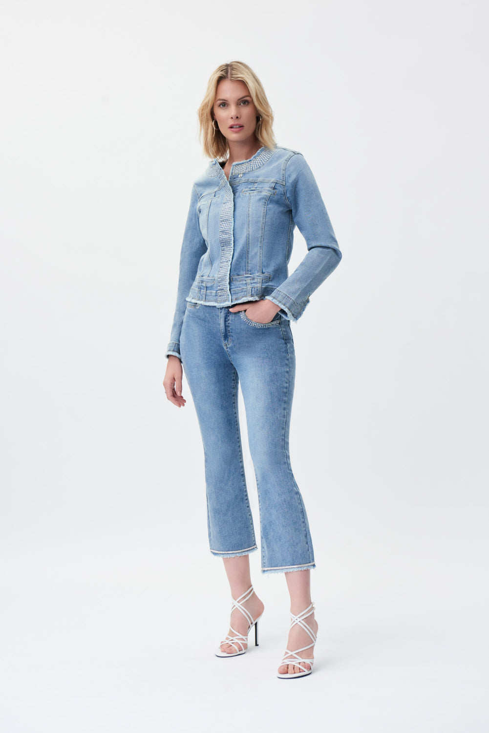Flared Cropped Jeans Style 231919 Joseph Ribkoff