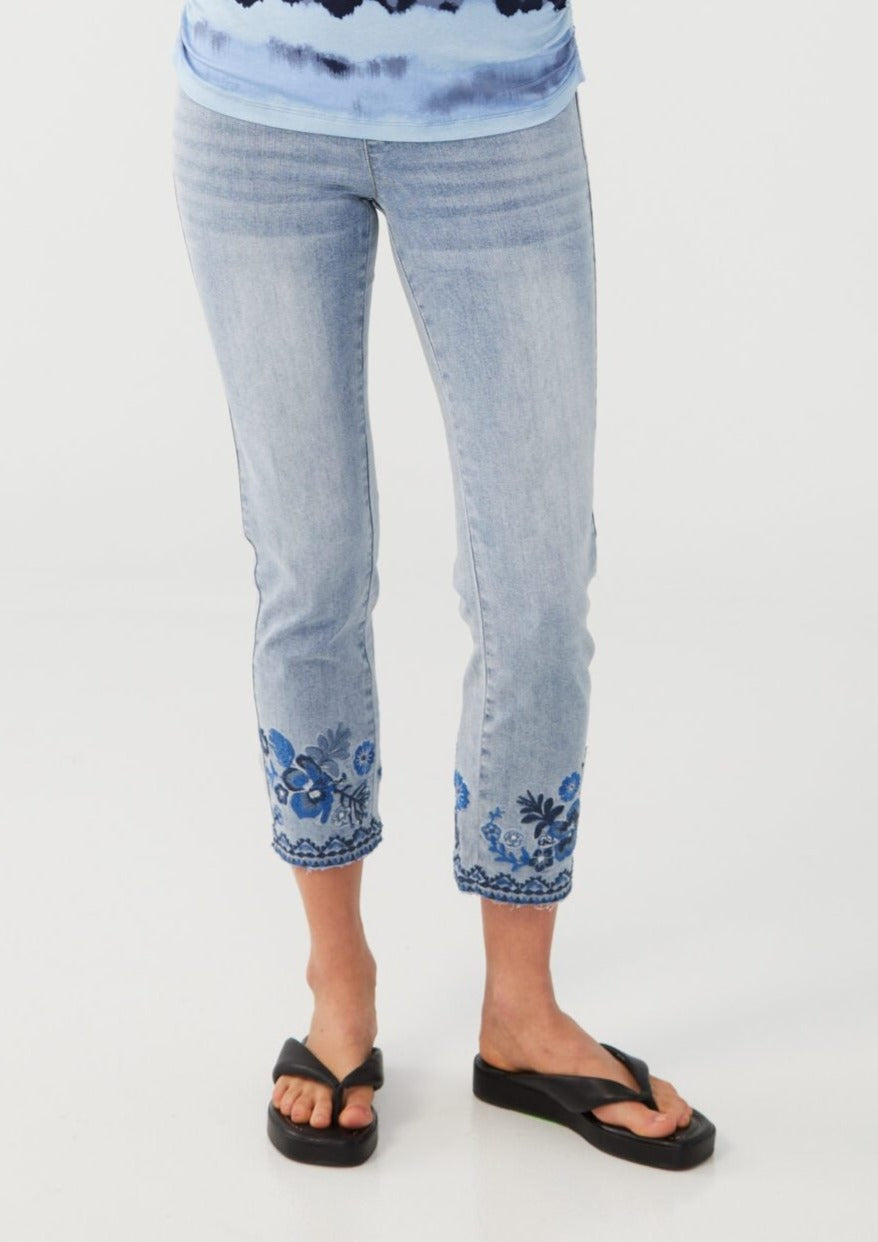 French Dressing Jeans Pull-On Pencil Crop Pants 