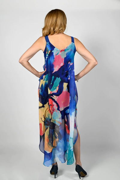 Colorful Abstract Print Dress Style 236661U Frank Lyman