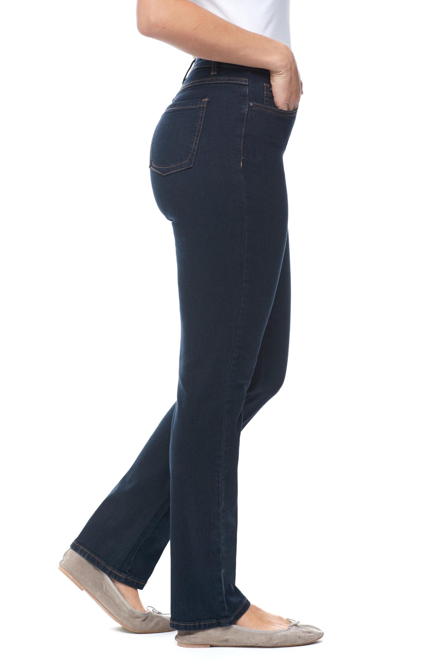 Olivia Straight Leg Jeans, Style 2967002 Classic Denim Color Midnight French Dressing Jeans