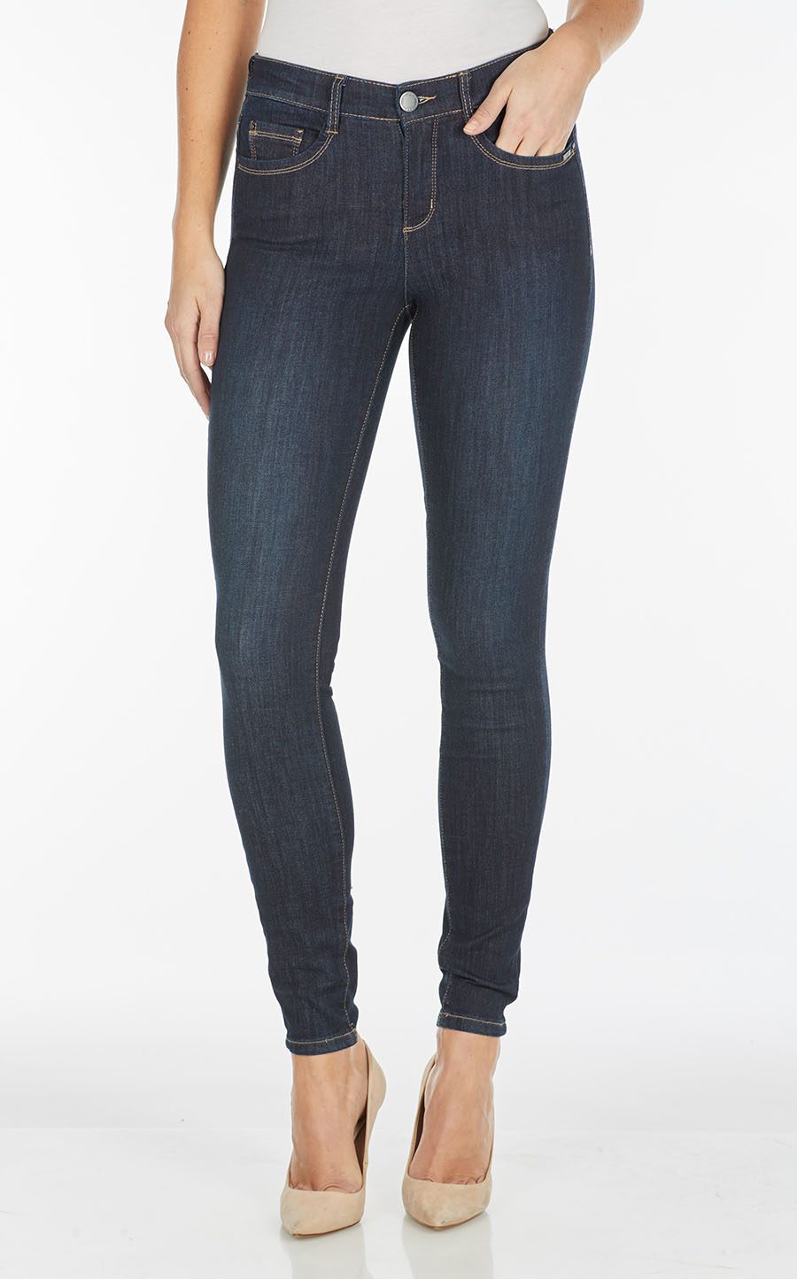 Christina Slim Leg Style 5312630 Cool Denim, High-Rise French Dressing Jeans