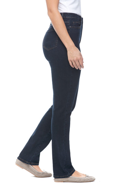 Petite Suzanne Straight Leg Style 8043002 Classic Denim, High-Rise French Dressing Jeans