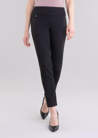 Lisette L Slim Ankle Pants Style 821988 Quinn Plaid Knit 