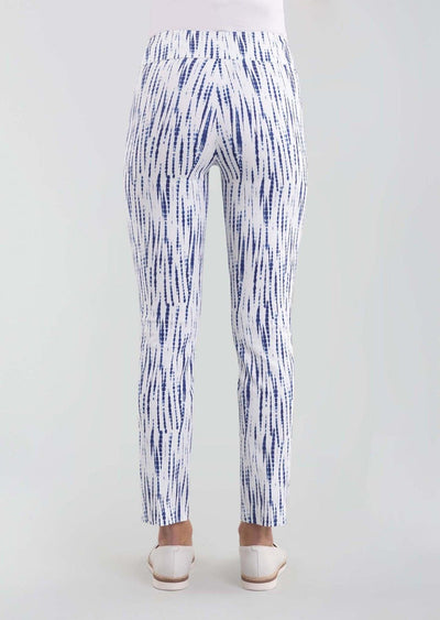 Slim Ankle Pants, Style 87501 Portia Stripe Color Navy Lisette L