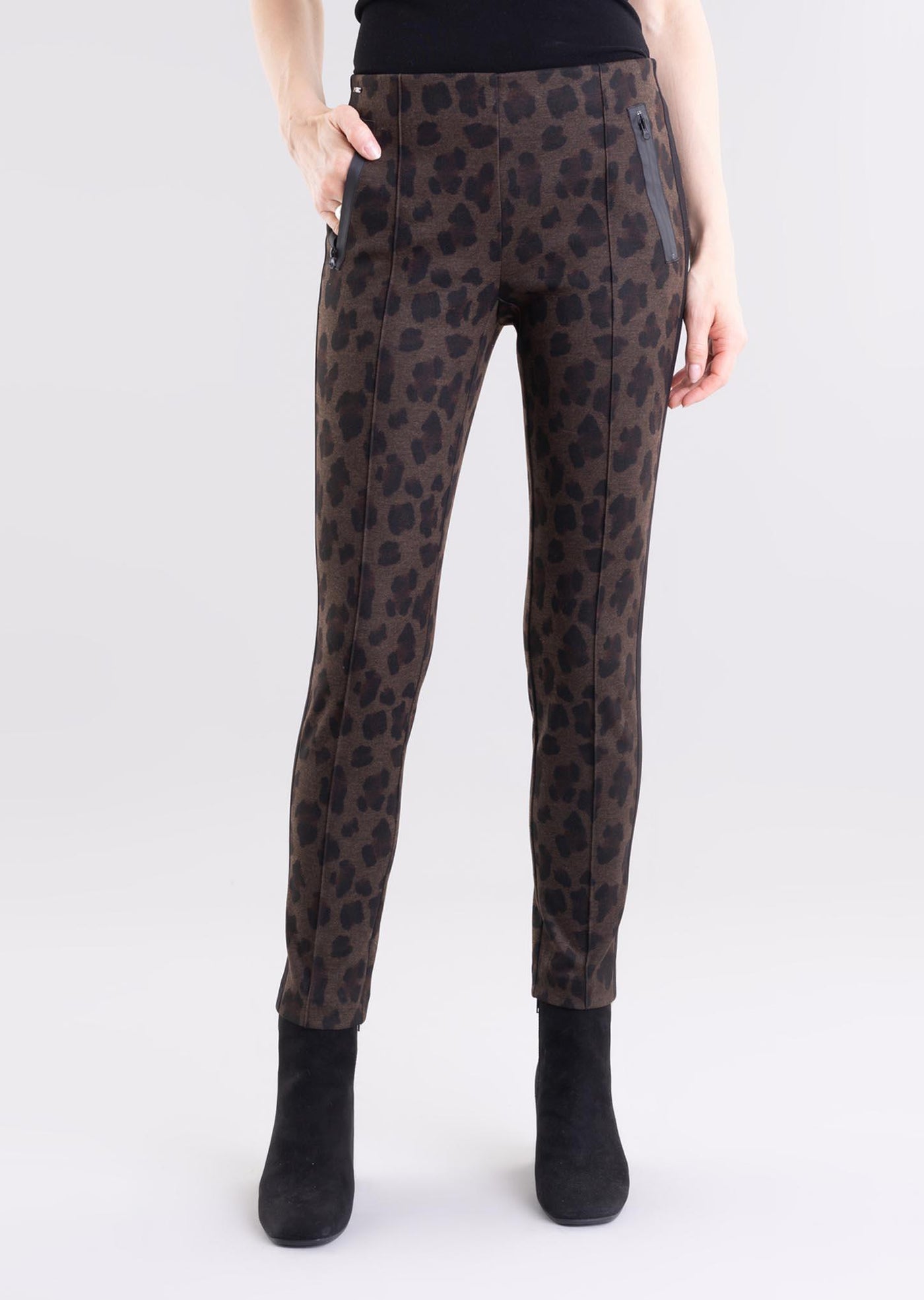 Lisette L Slim Ankle Pants Style 907672 Loretta Leopard 