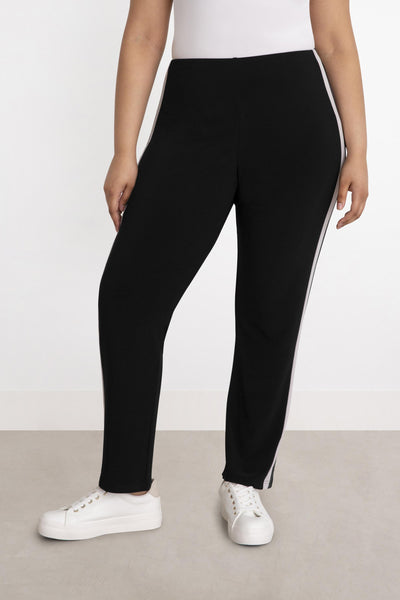 Underline Narrow Pants Style 27245 Color Black Sympli
