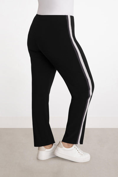 Underline Narrow Pants Style 27245 Color Black Sympli